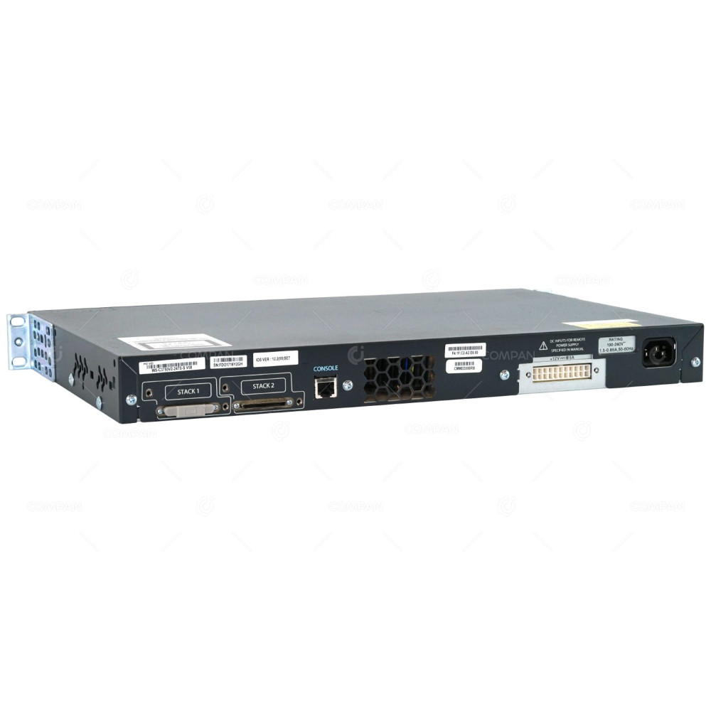 WS-C3750V2-24TS-S CISCO CATALYST 3750 V2 24PORT 100MB RJ-45 2PORT 1GB SFP